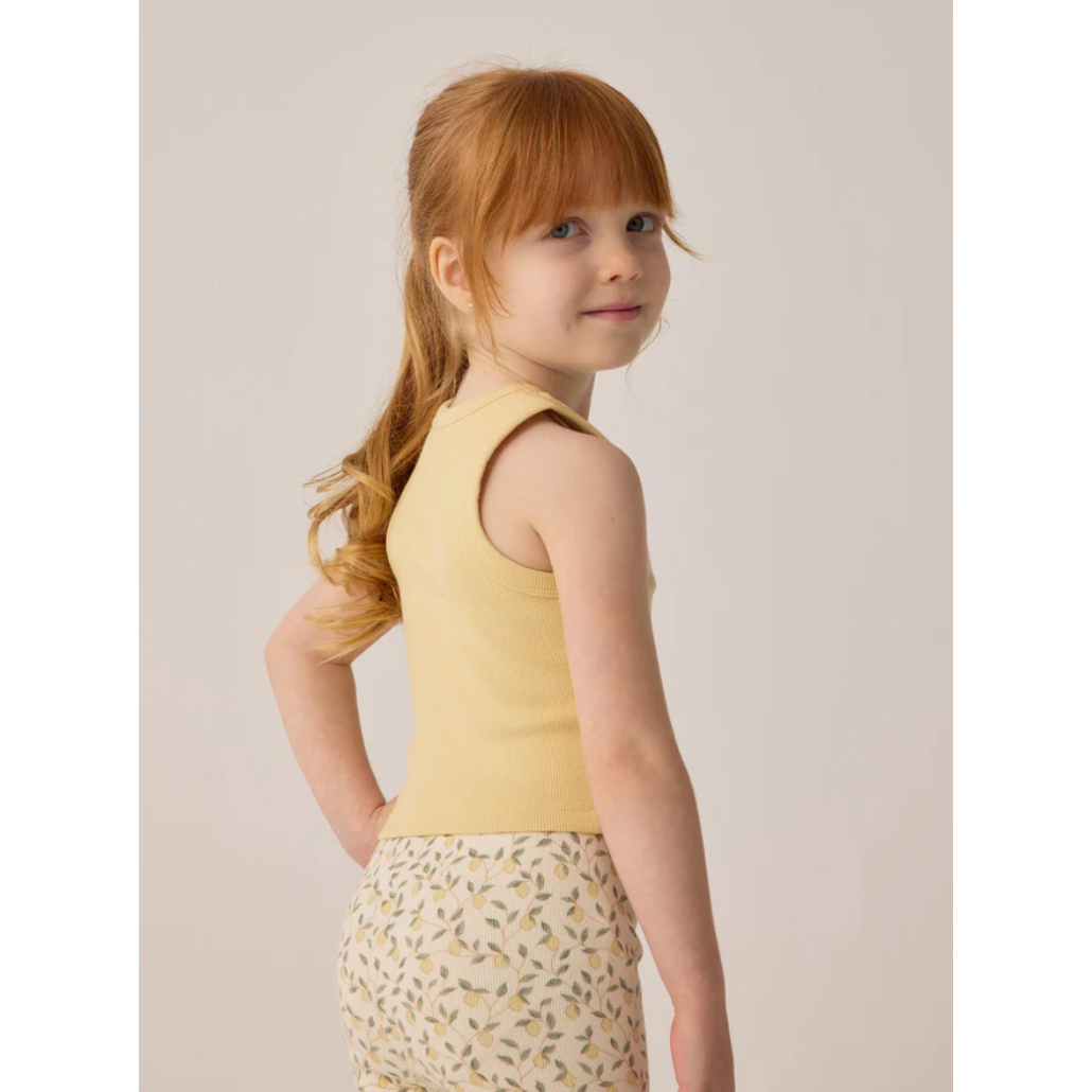 ribbed tank set || yellow, ivory