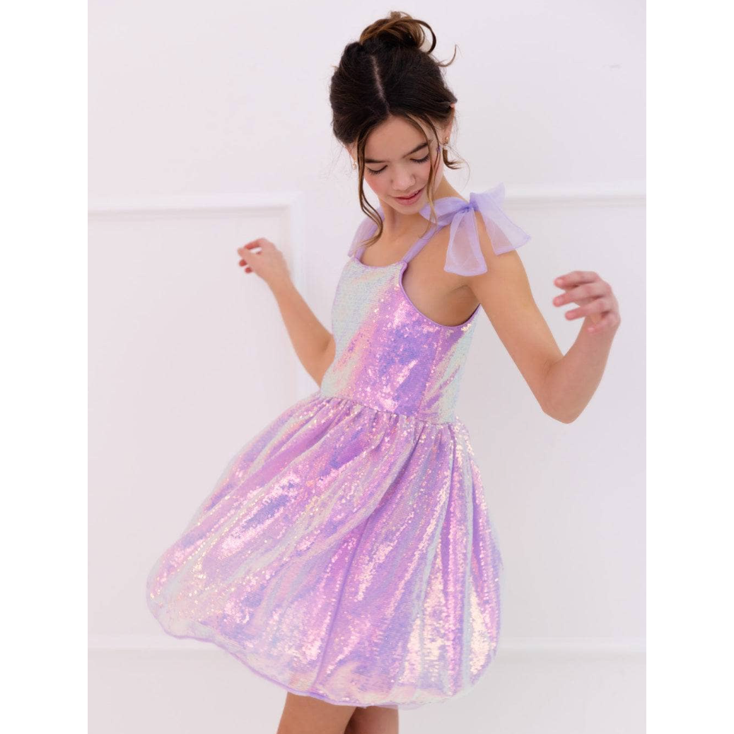 lavender sequin tank dress