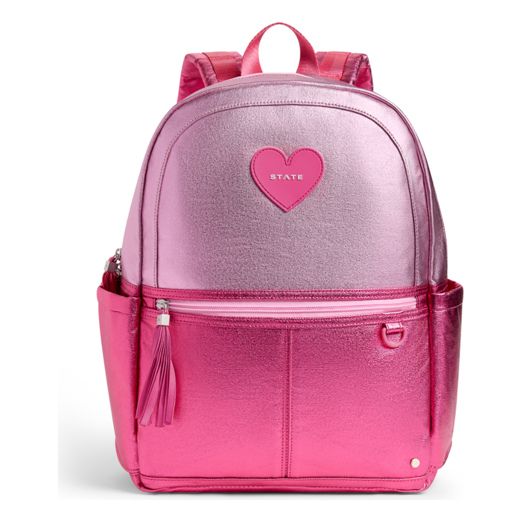 kane kids backpack | pink/hot pink heart