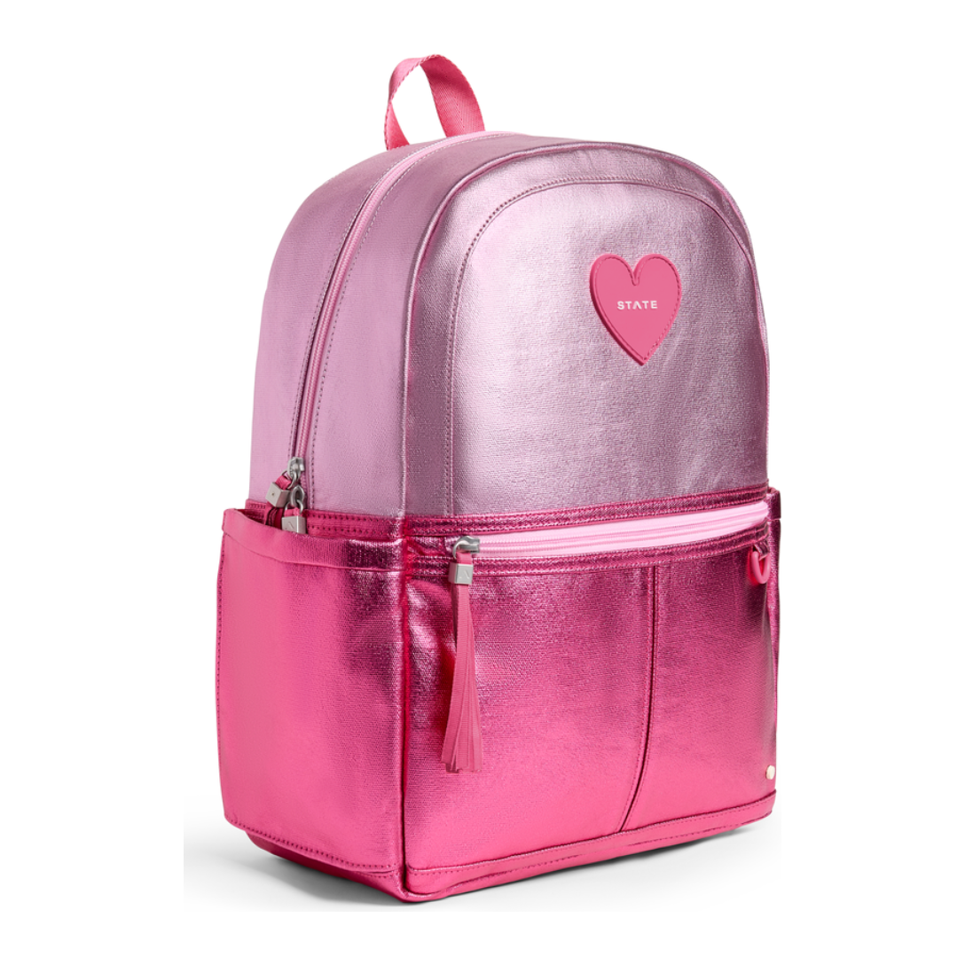 kane kids backpack | pink/hot pink heart