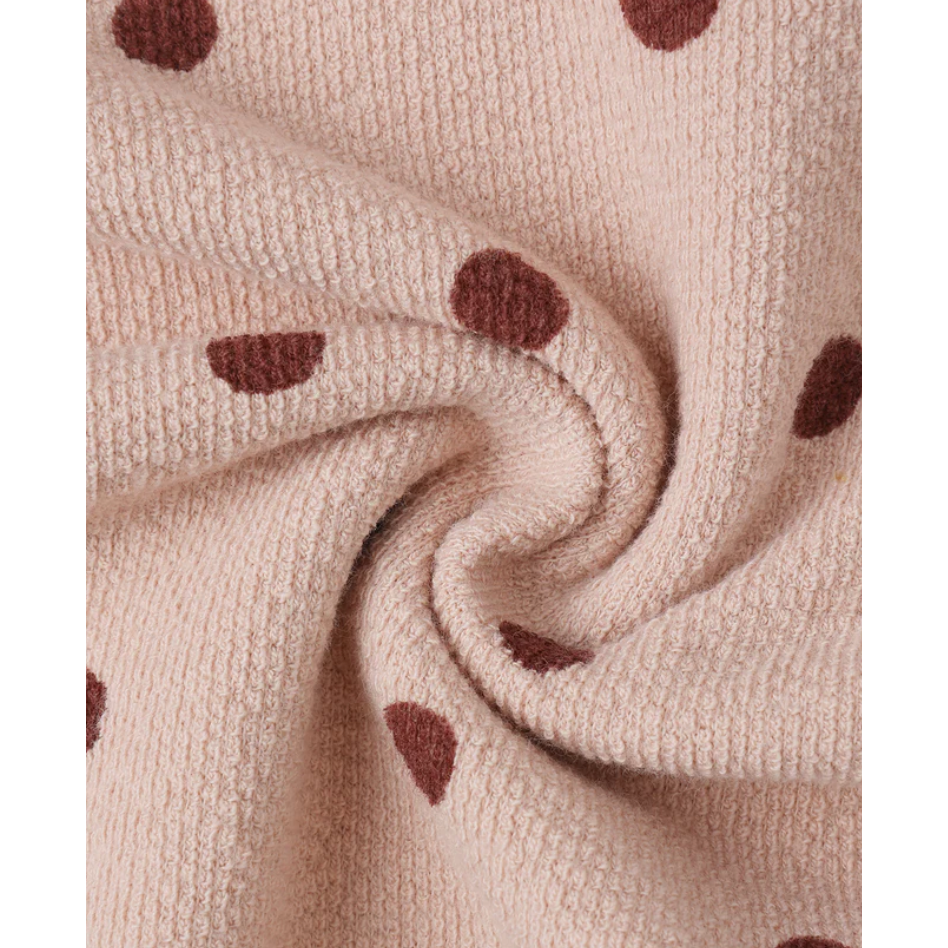 spongey knit set | polka dot