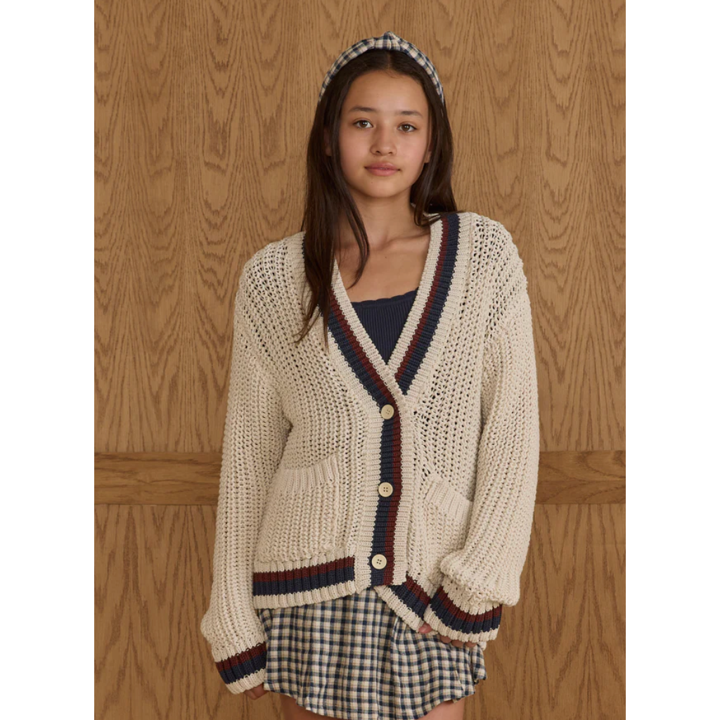 collegiate cardigan || natural