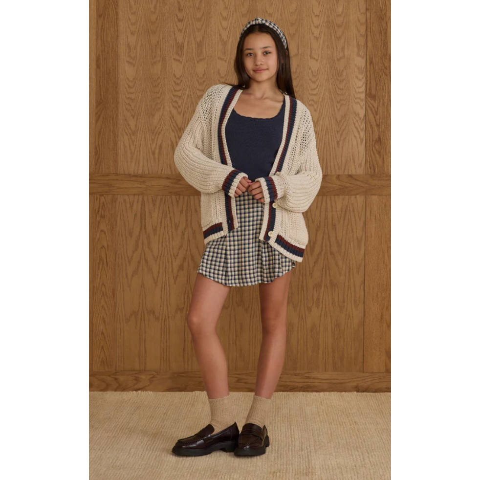 collegiate cardigan || natural