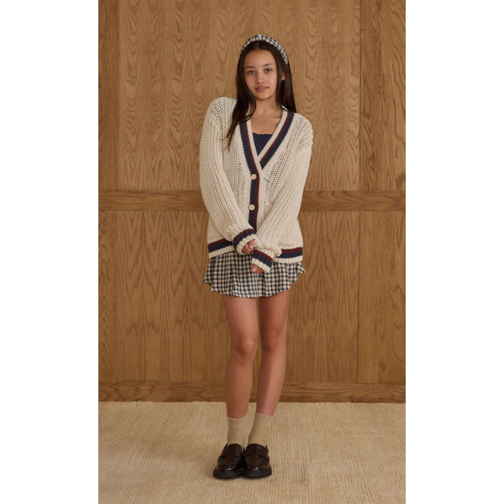 collegiate cardigan || natural