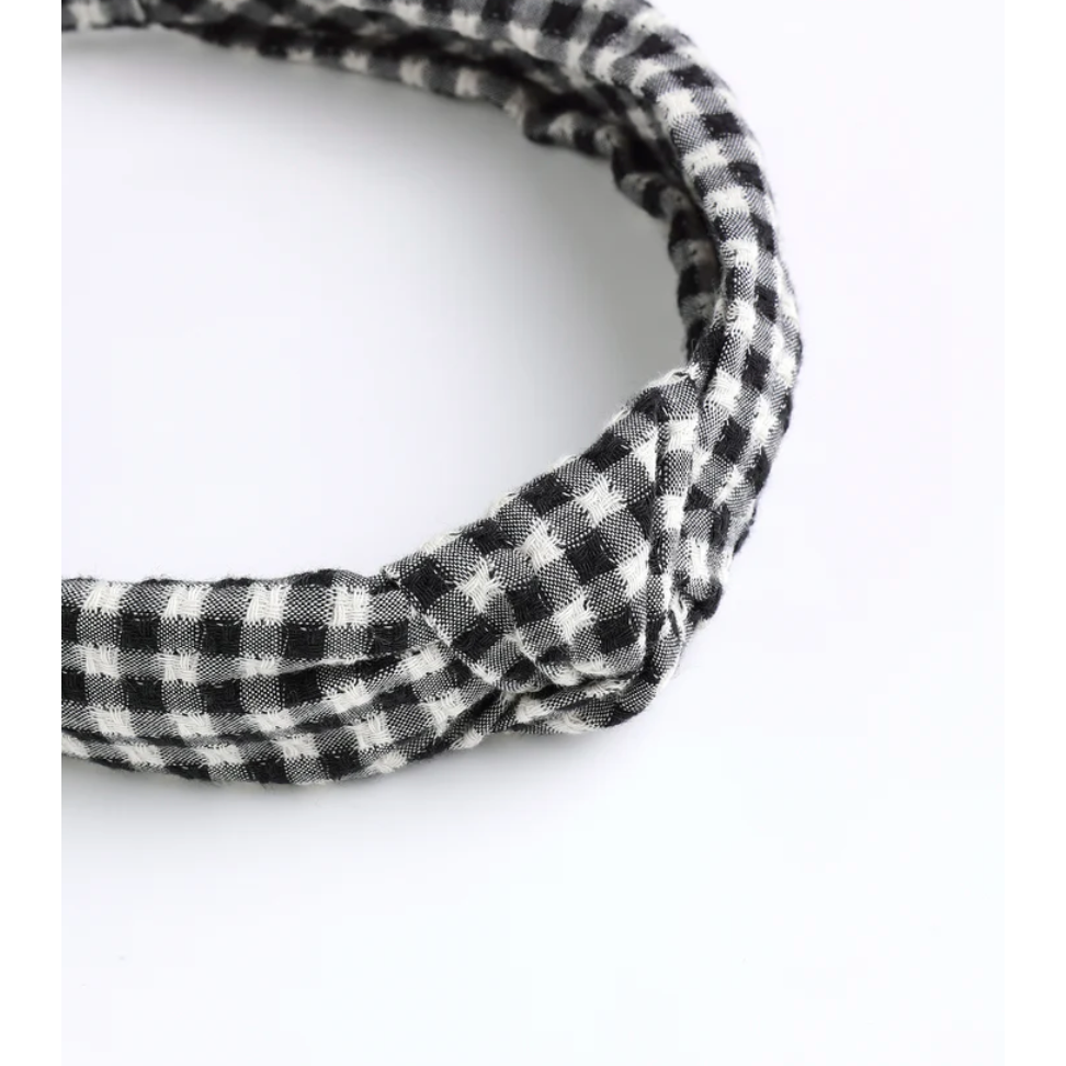knotted headband | black gingham