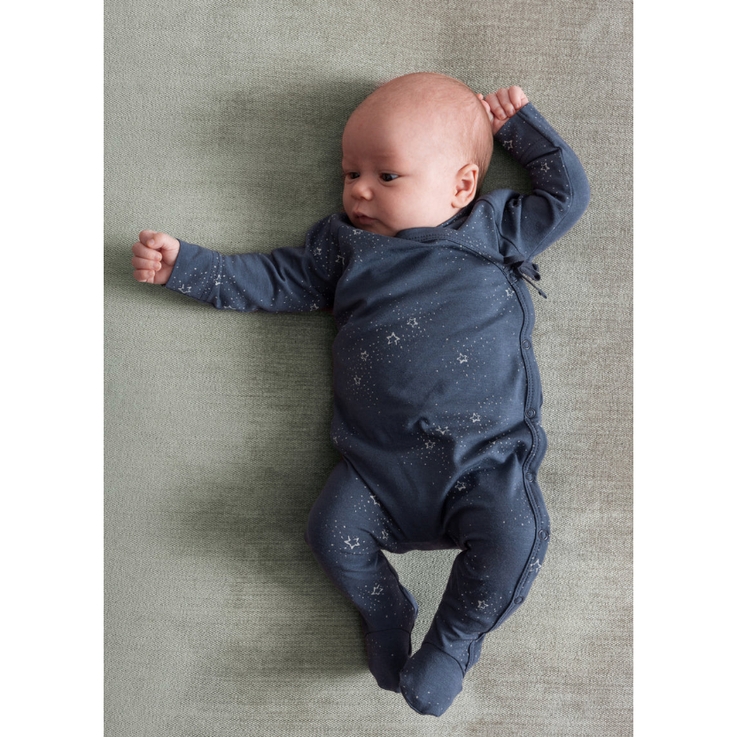 jumpsuit with feet - starry night