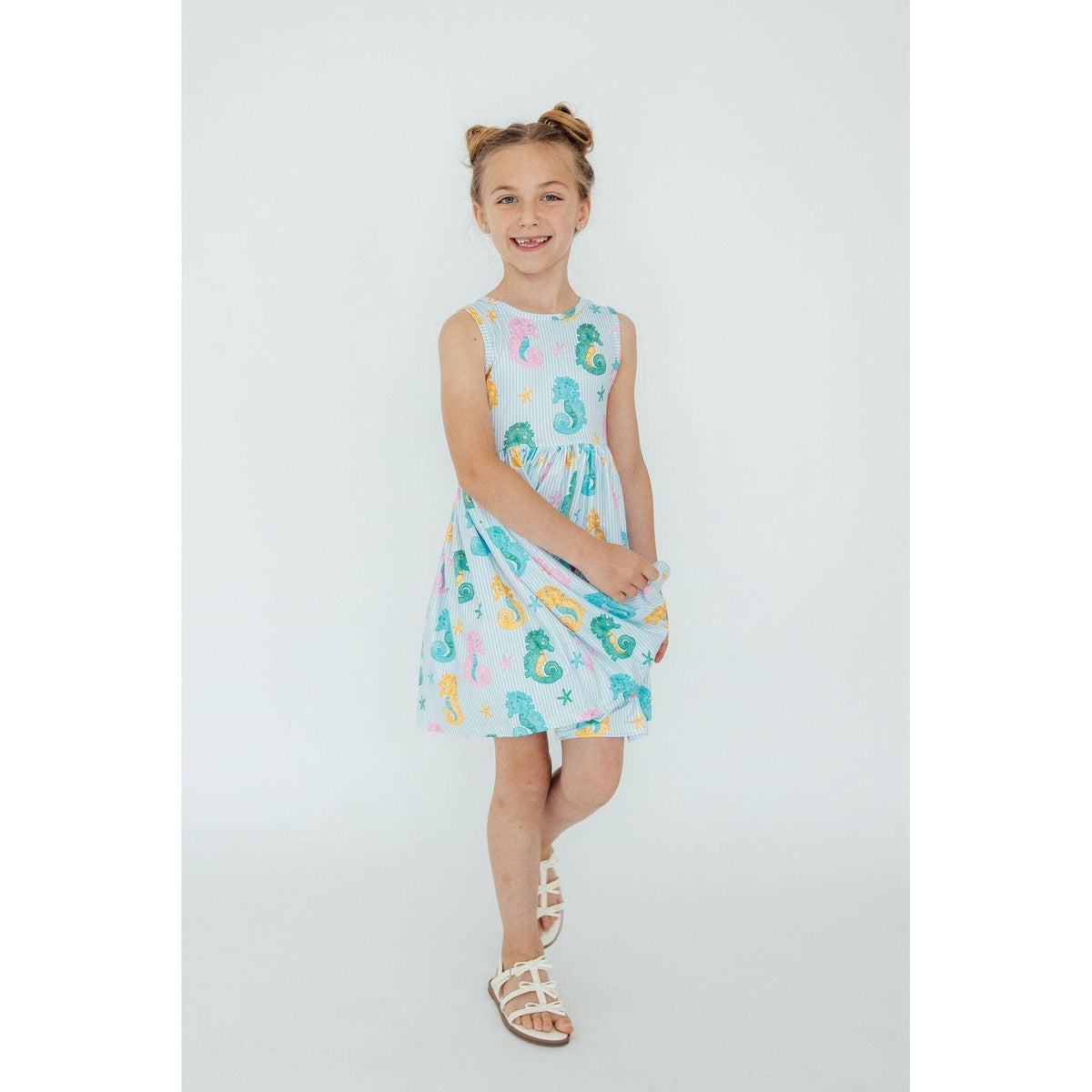 Seahorse Swirl Tank Twirl Dress