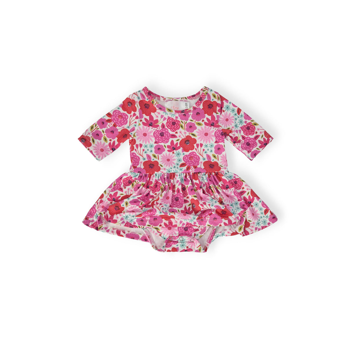 Secret Garden 3/4 Sleeve Twirl Bodysuit