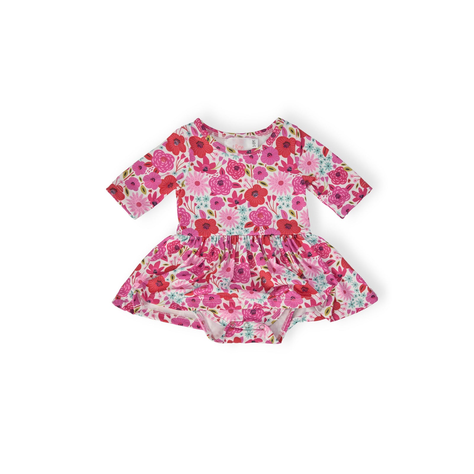 Secret Garden 3/4 Sleeve Twirl Bodysuit
