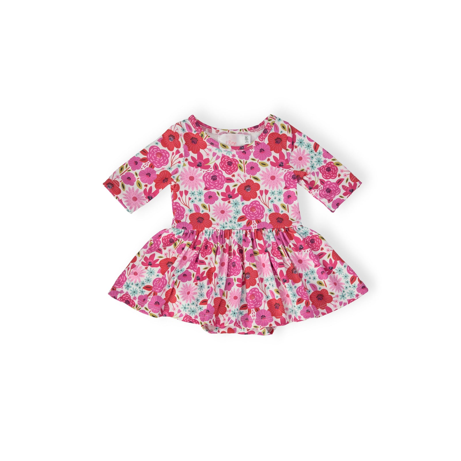Secret Garden 3/4 Sleeve Twirl Bodysuit