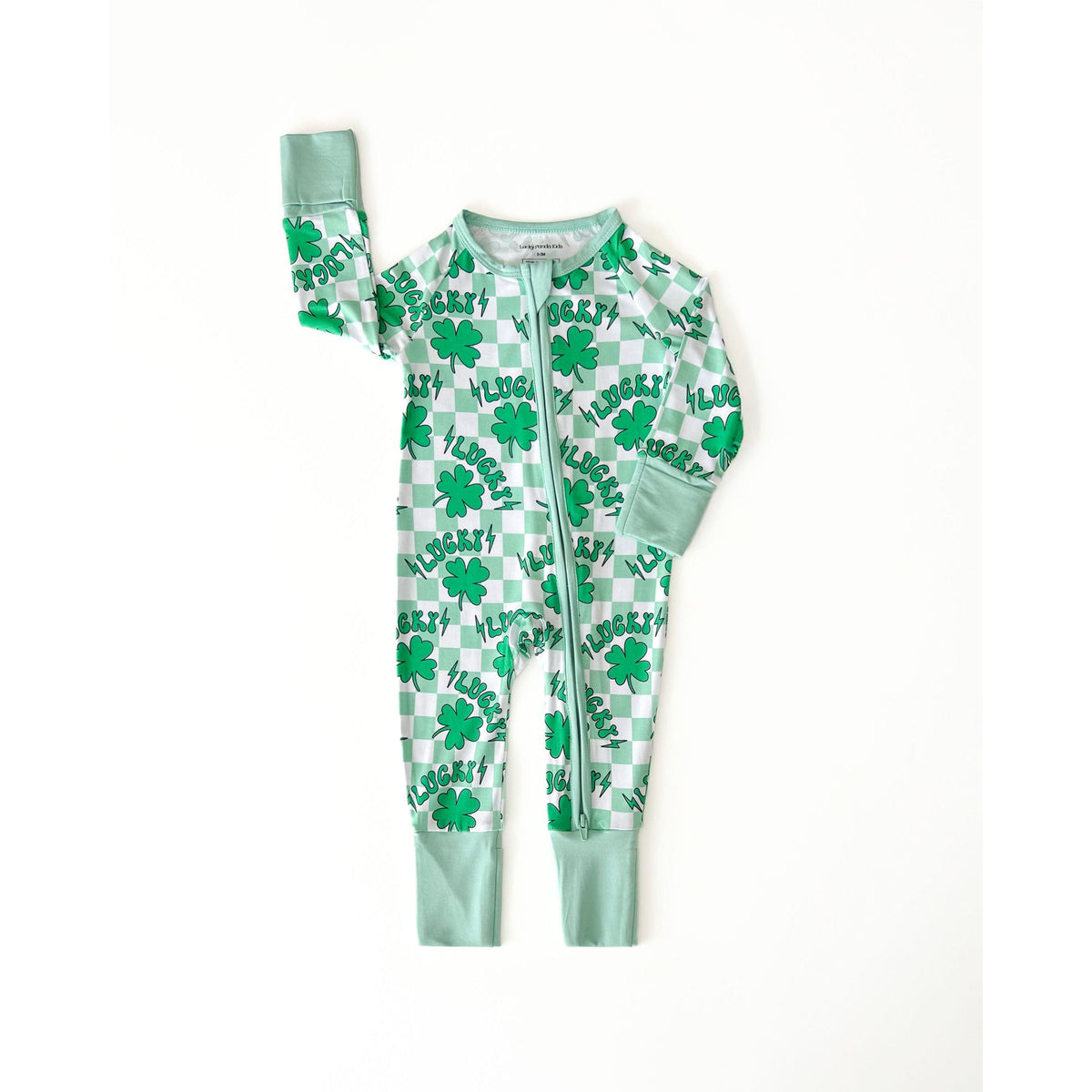 Bamboo Zip Romper | Lucky Shamrock