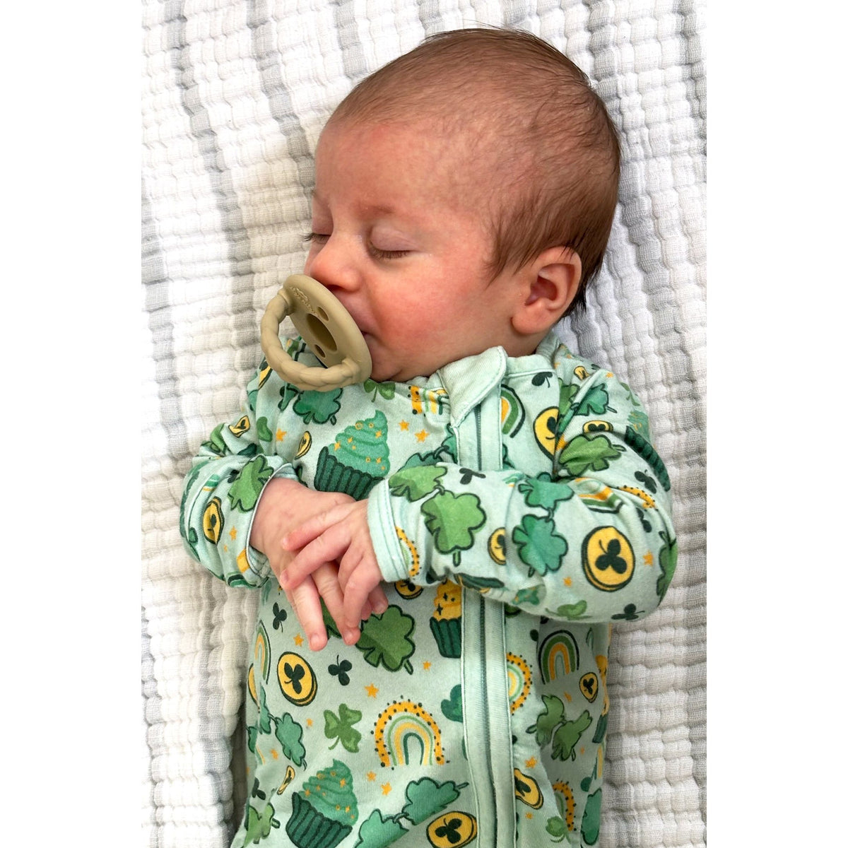 Soft & Stretchy Zipper Footie - St. Patrick's Day