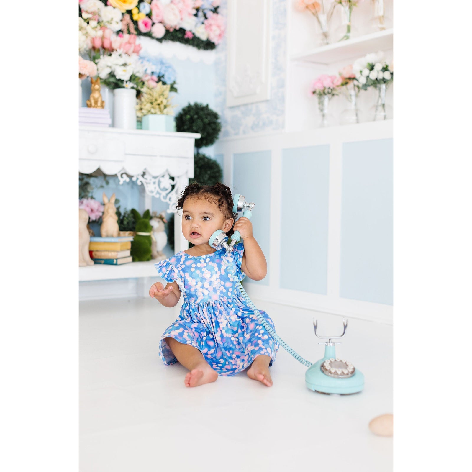 Shimmer & Shine Flutter Sleeve Twirl Dress