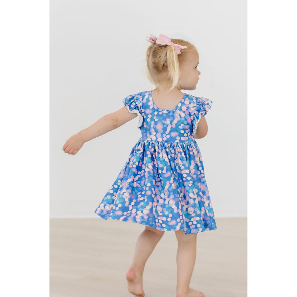 Shimmer &amp; Shine Flutter Sleeve Twirl Dress