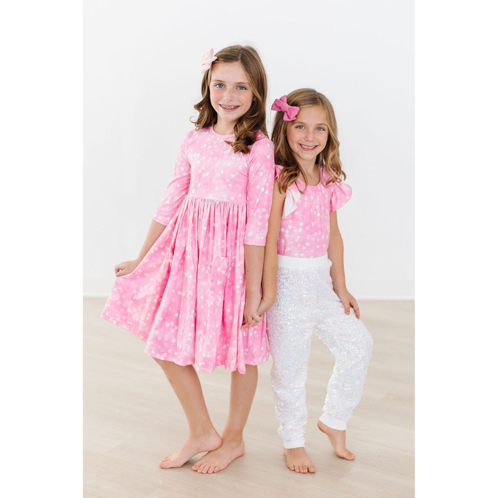 Shine Bright 3/4 Sleeve Pocket Twirl Dress
