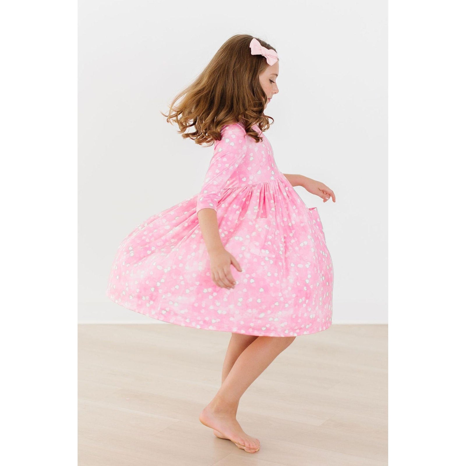 Shine Bright 3/4 Sleeve Pocket Twirl Dress
