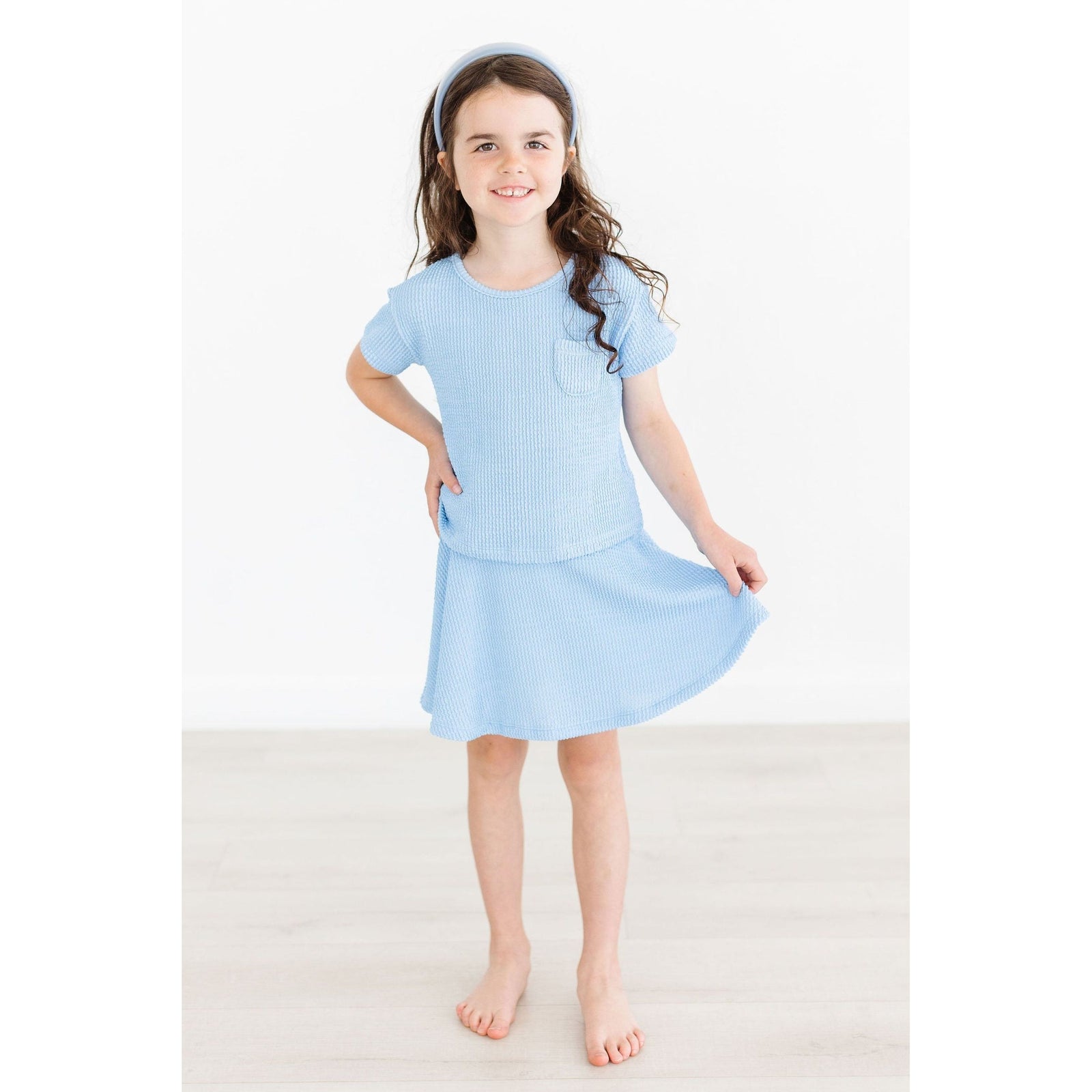 Sky Blue Scrunchy Pocket Tee