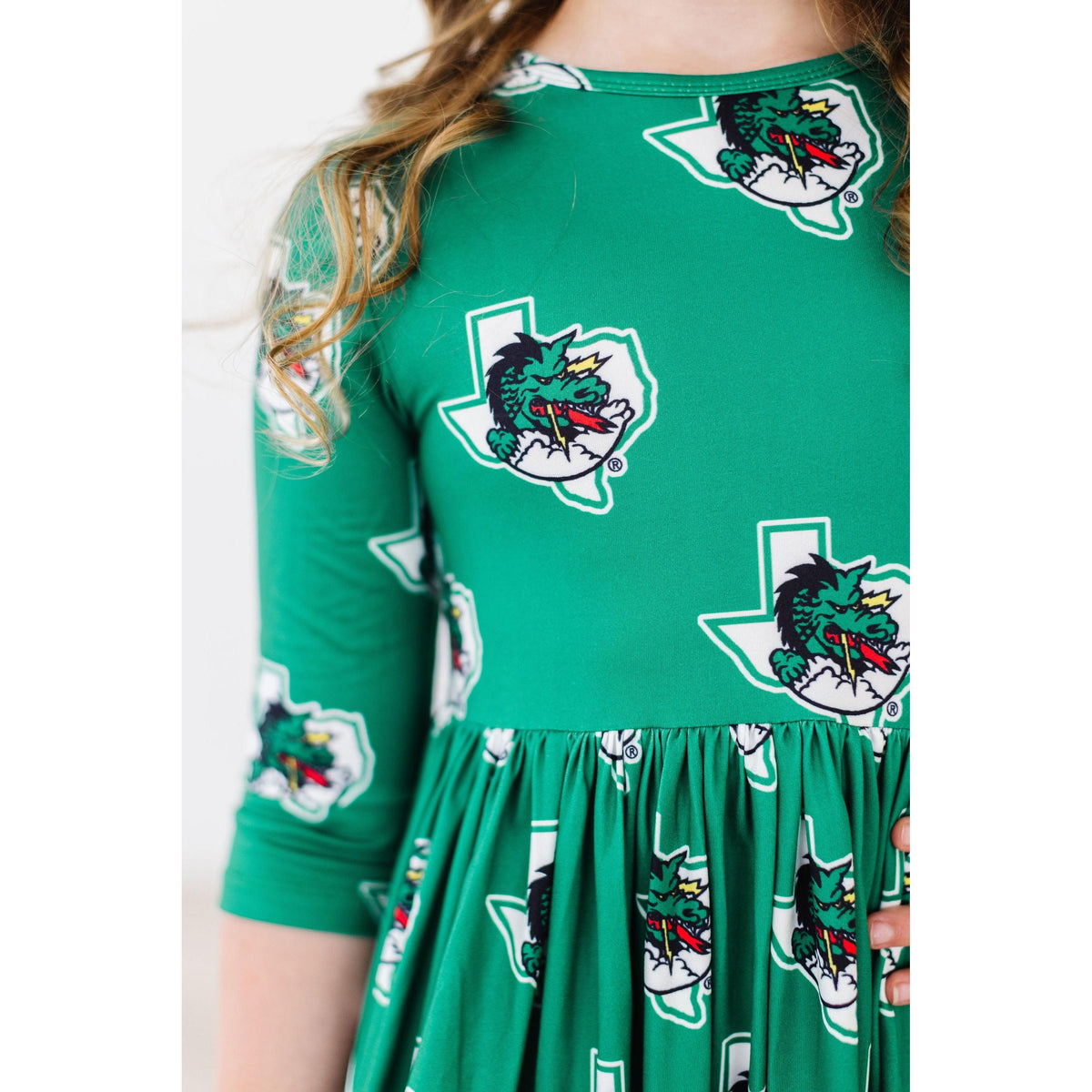 Southlake Carroll Dragons 3/4 Sleeve Pocket Twirl Dress