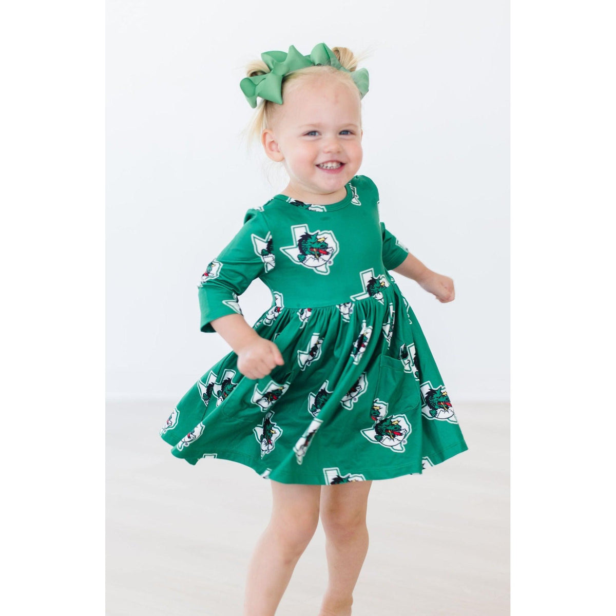 Southlake Carroll Dragons 3/4 Sleeve Pocket Twirl Dress