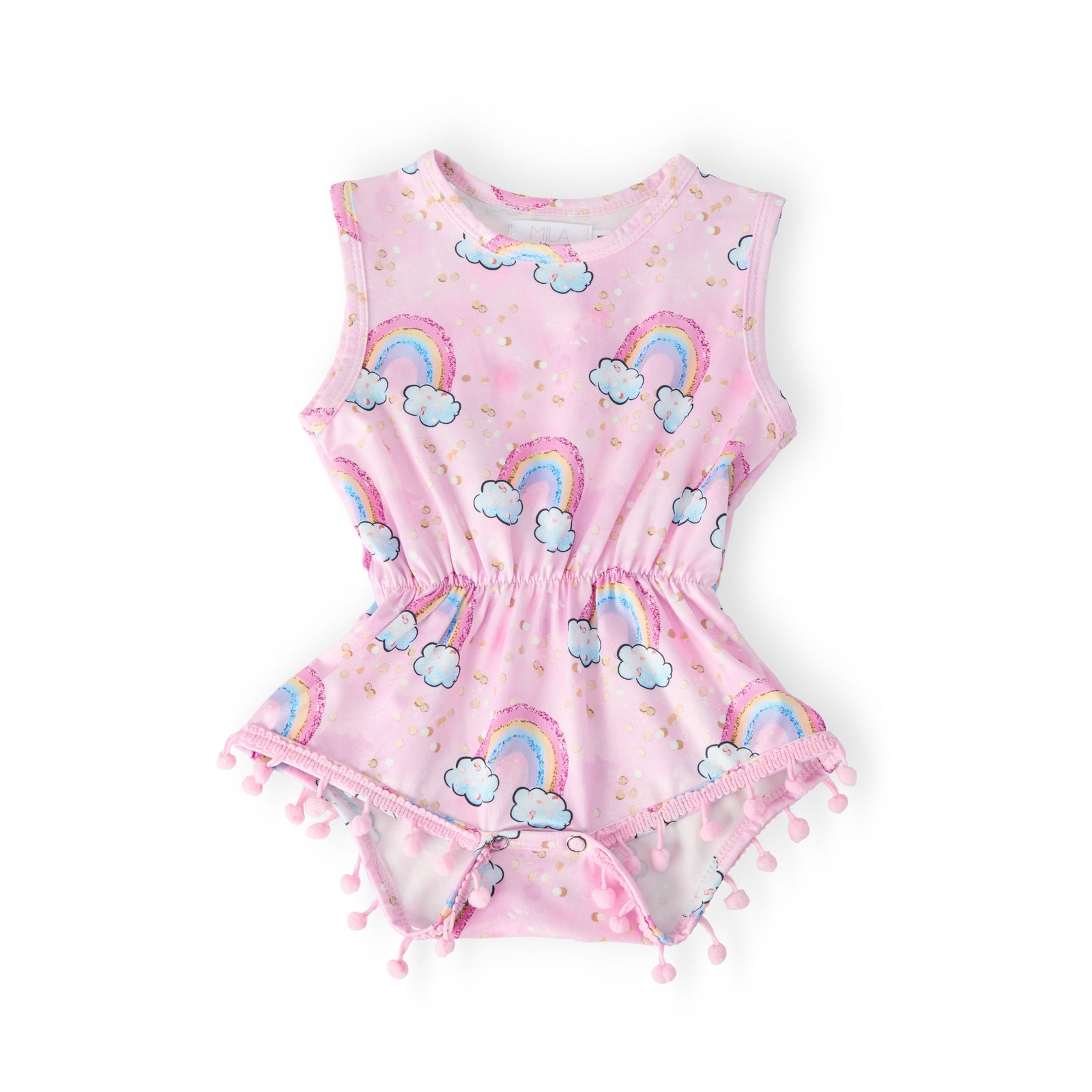 Sparkling Rainbows Pom Pom Romper