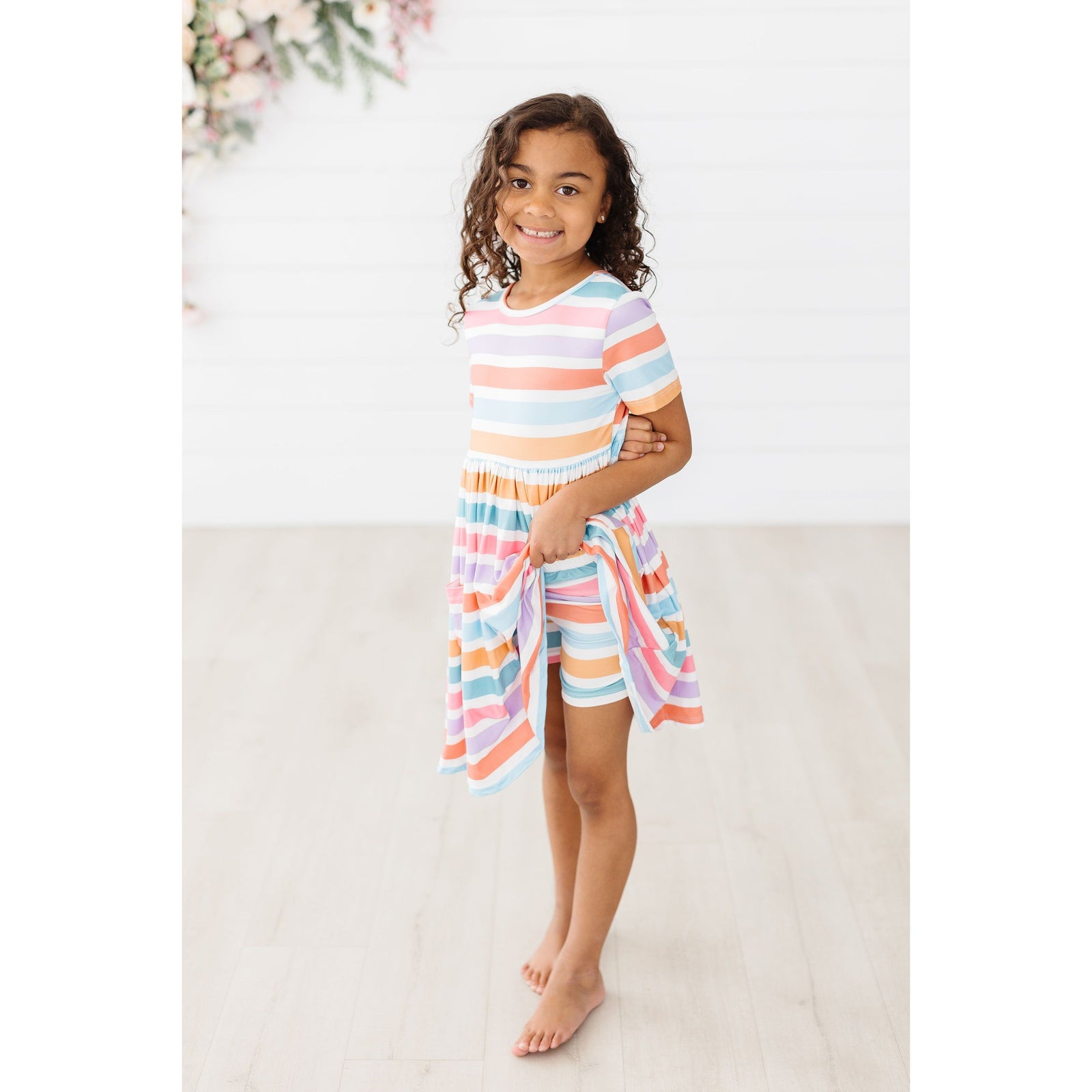 Spring Stripes S/S Pocket Twirl Dress