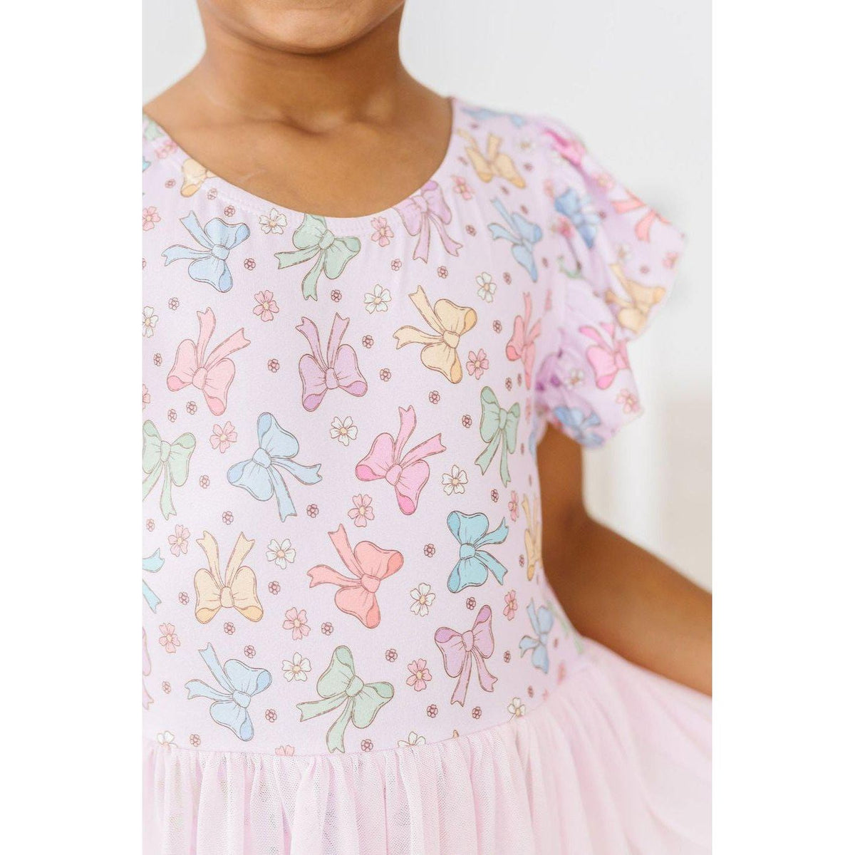 Springtime Bows S/S Twirl Leotard
