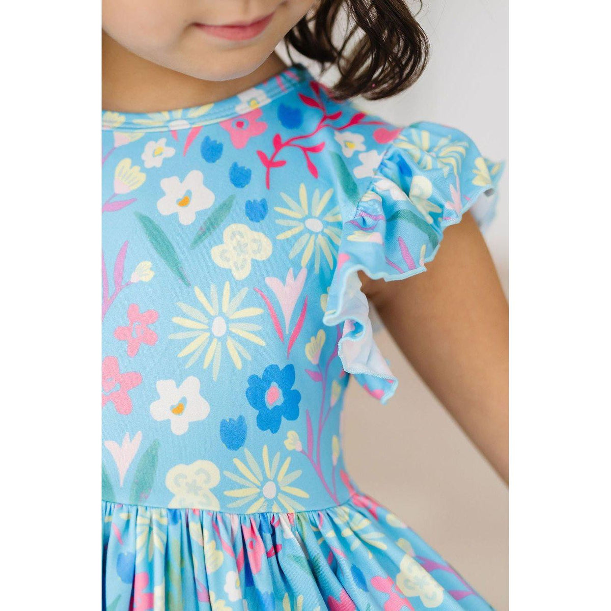 Springtime Splendor Flutter Sleeve Twirl Dress