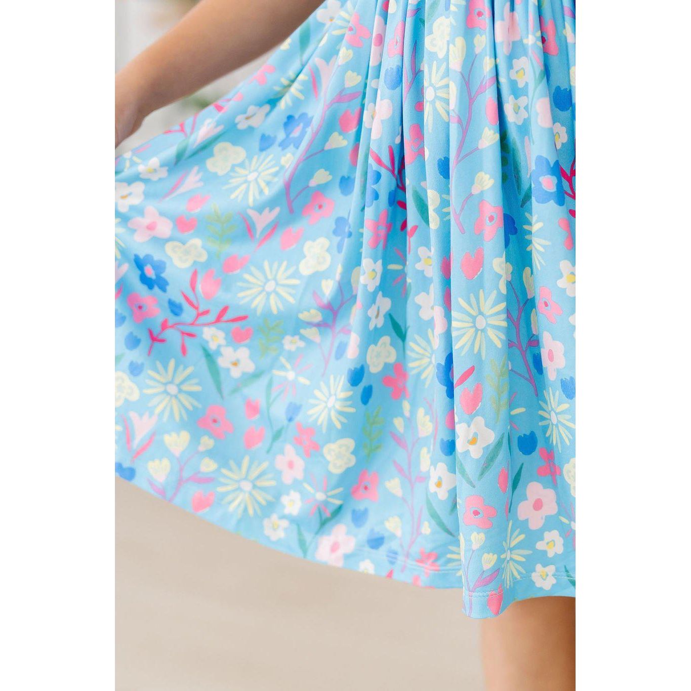 Springtime Splendor Flutter Sleeve Twirl Dress
