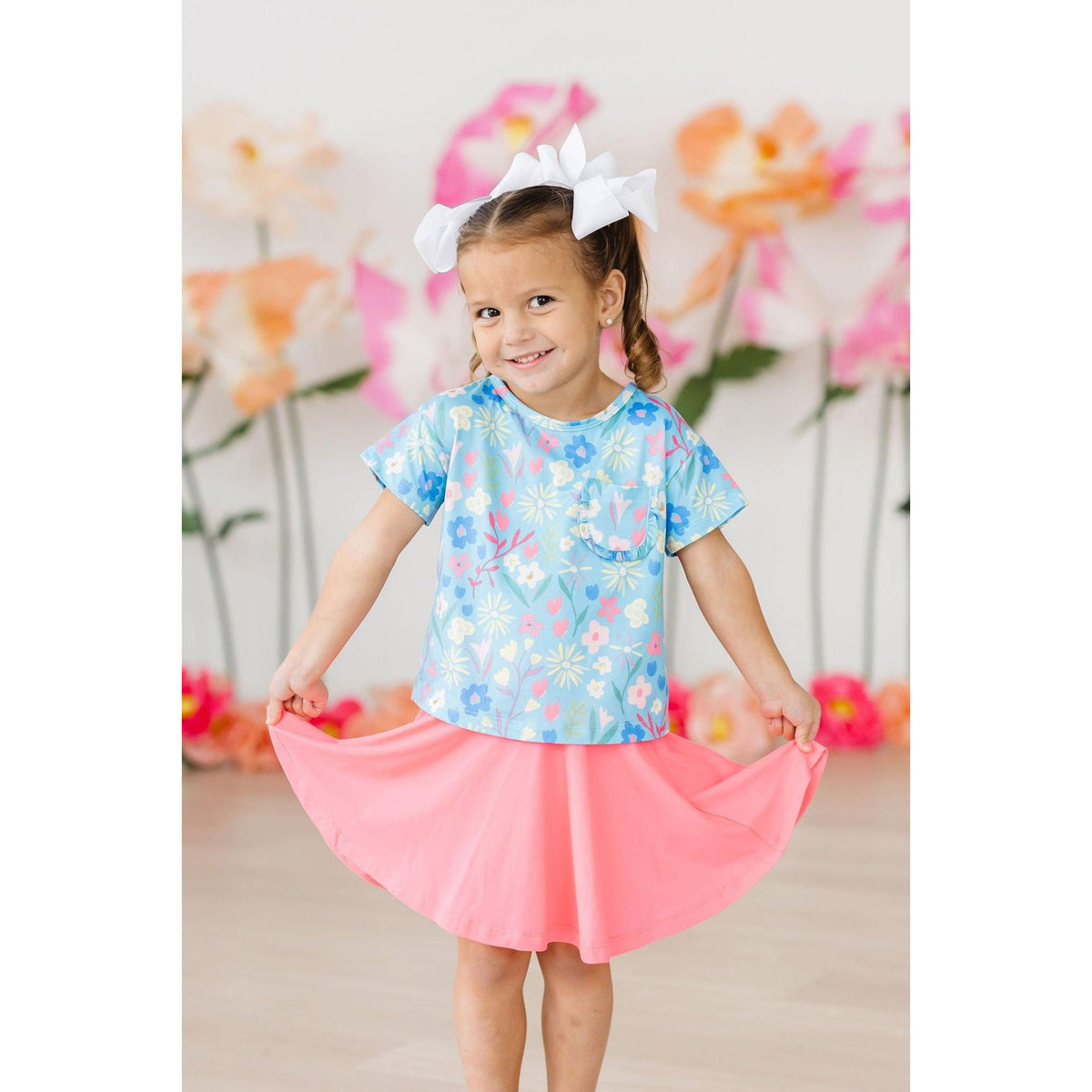 Springtime Splendor Ruffle Pocket Tee