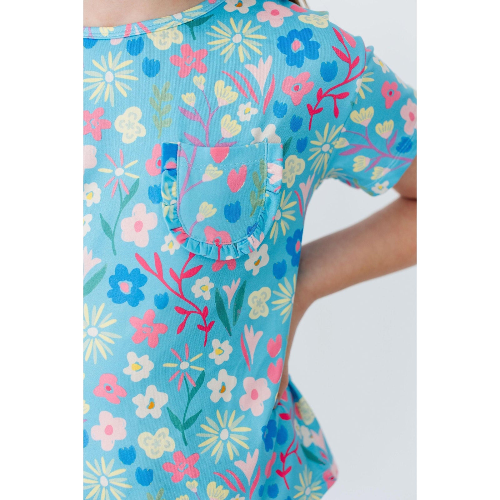 Springtime Splendor Ruffle Pocket Tee