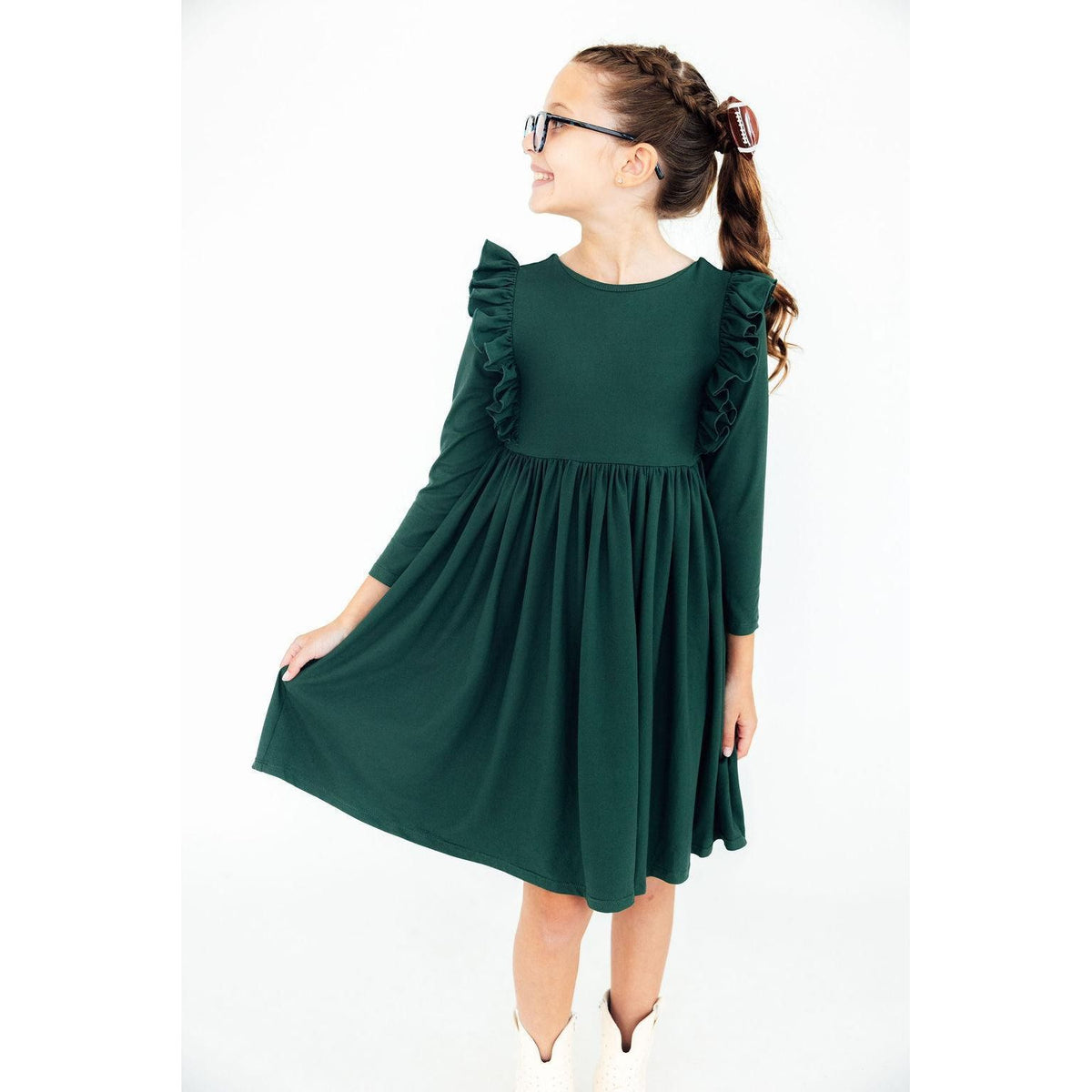 Spruce L/S Ruffle Twirl Dress