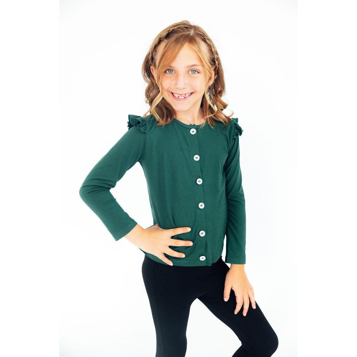 Spruce Ruffle Cardigan