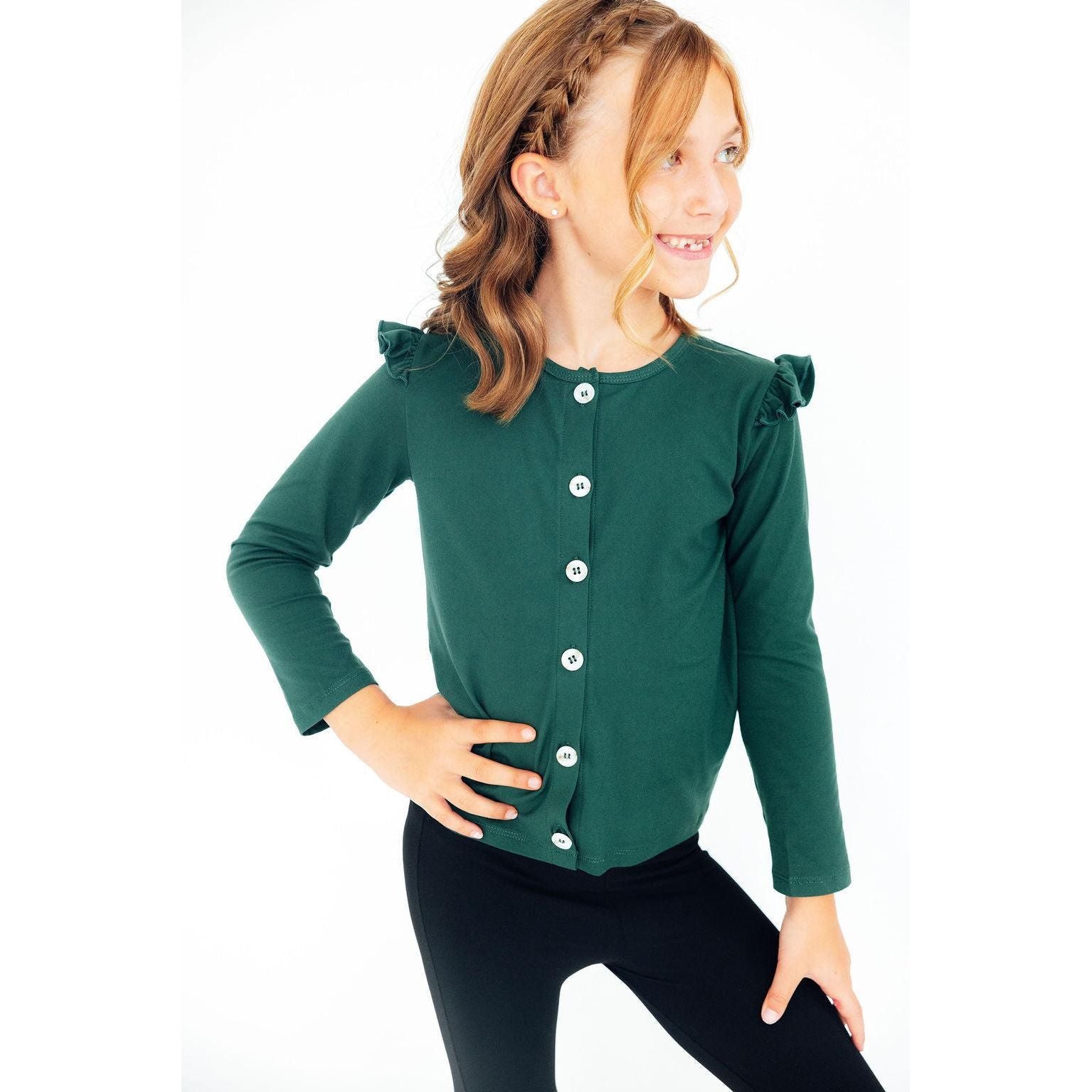 Spruce Ruffle Cardigan