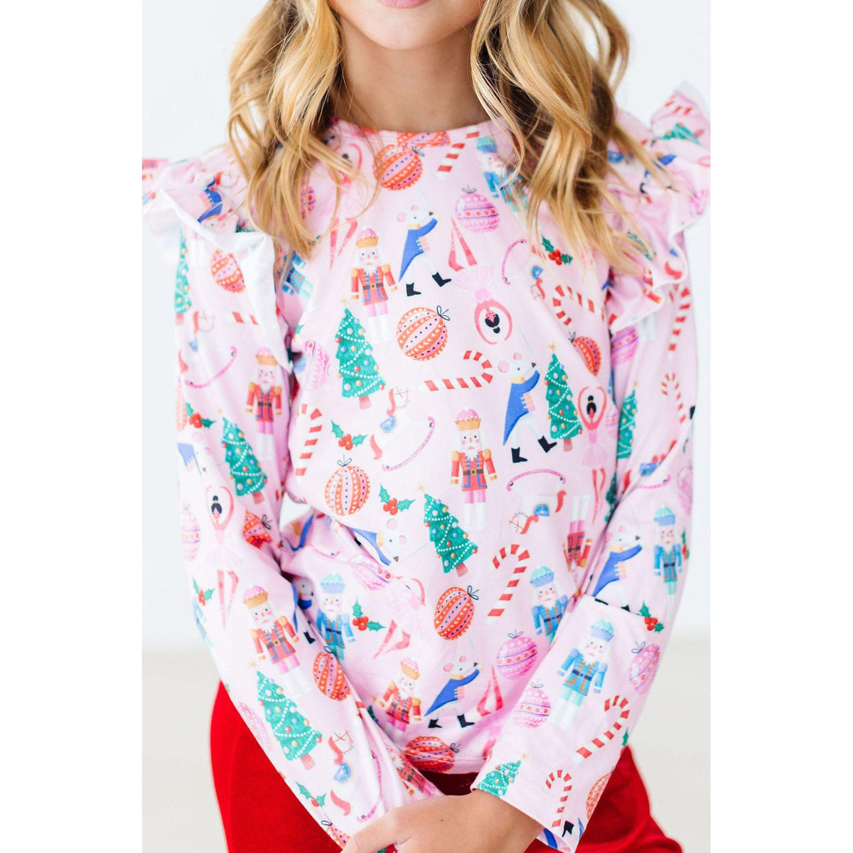 Sugarplum Fairy L/S Ruffle Tee