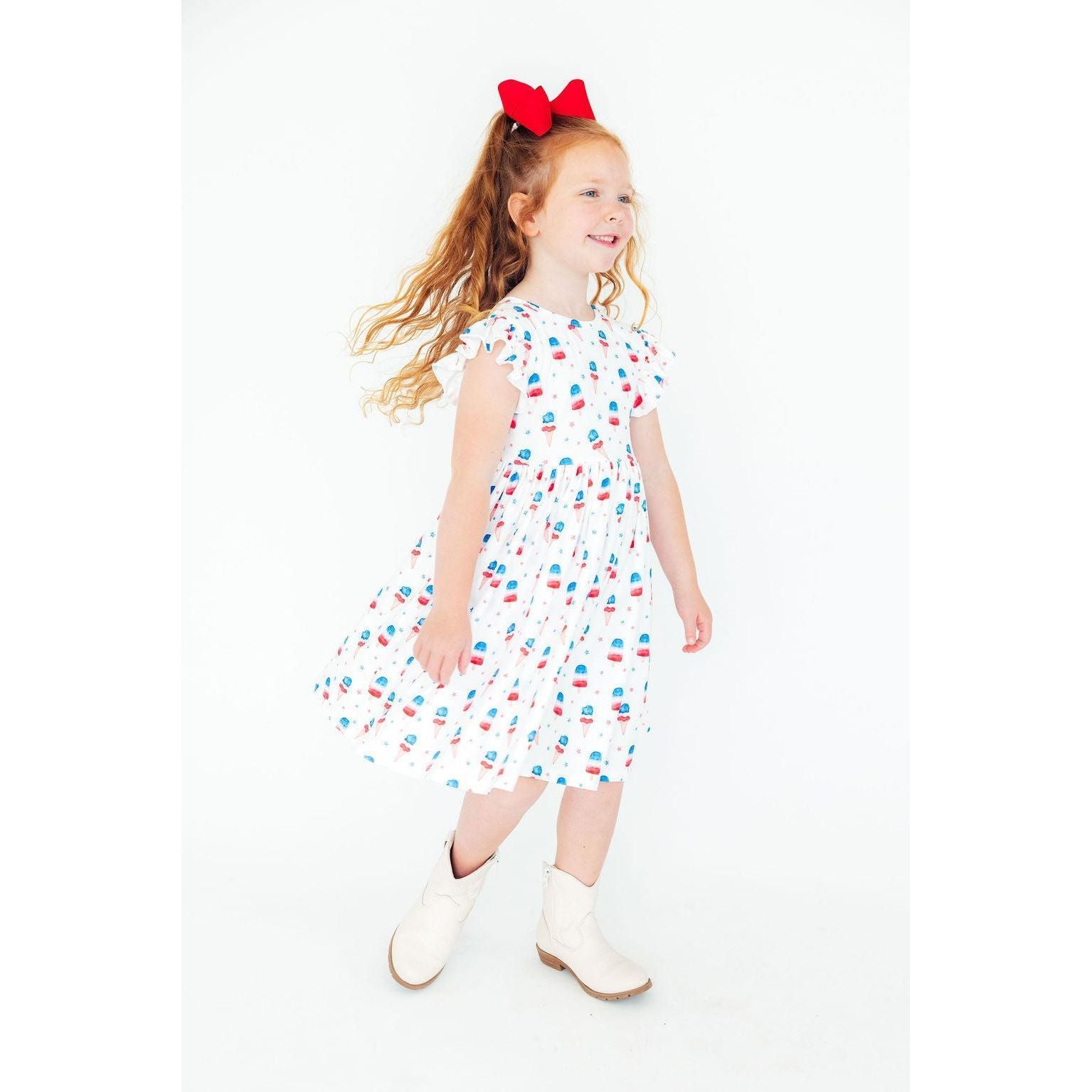 Summer Sweets Flutter Sleeve Twirl Dress