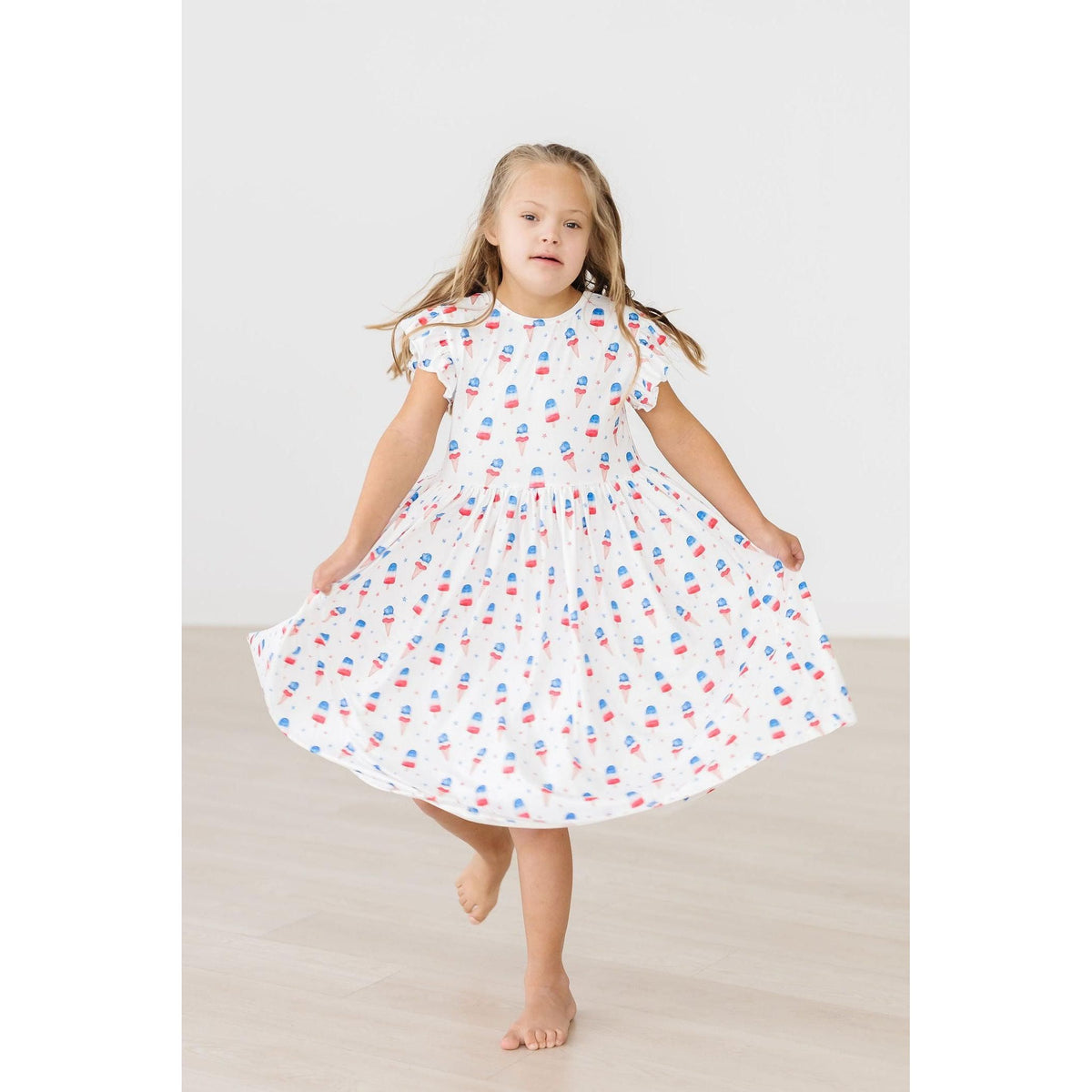 Summer Sweets Flutter Sleeve Twirl Dress