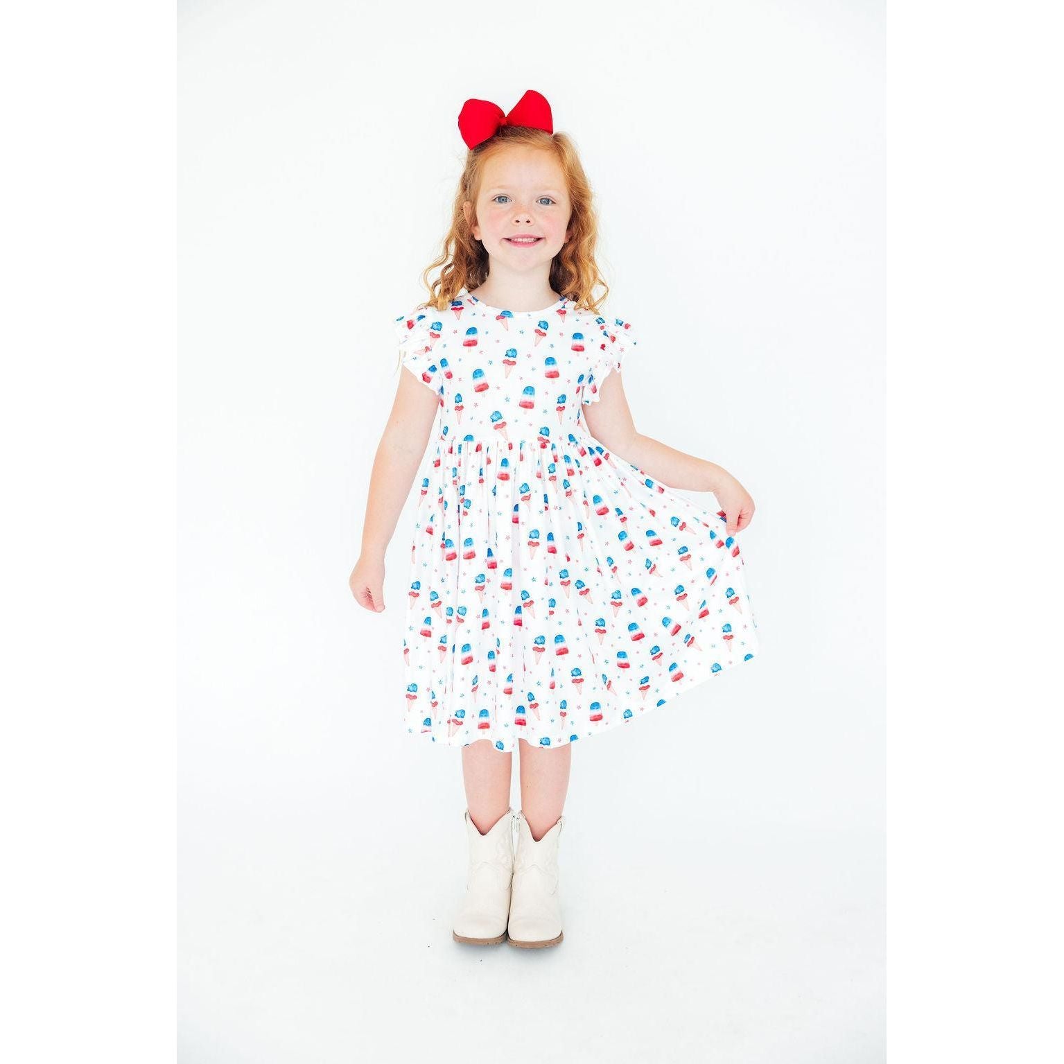 Summer Sweets Flutter Sleeve Twirl Dress