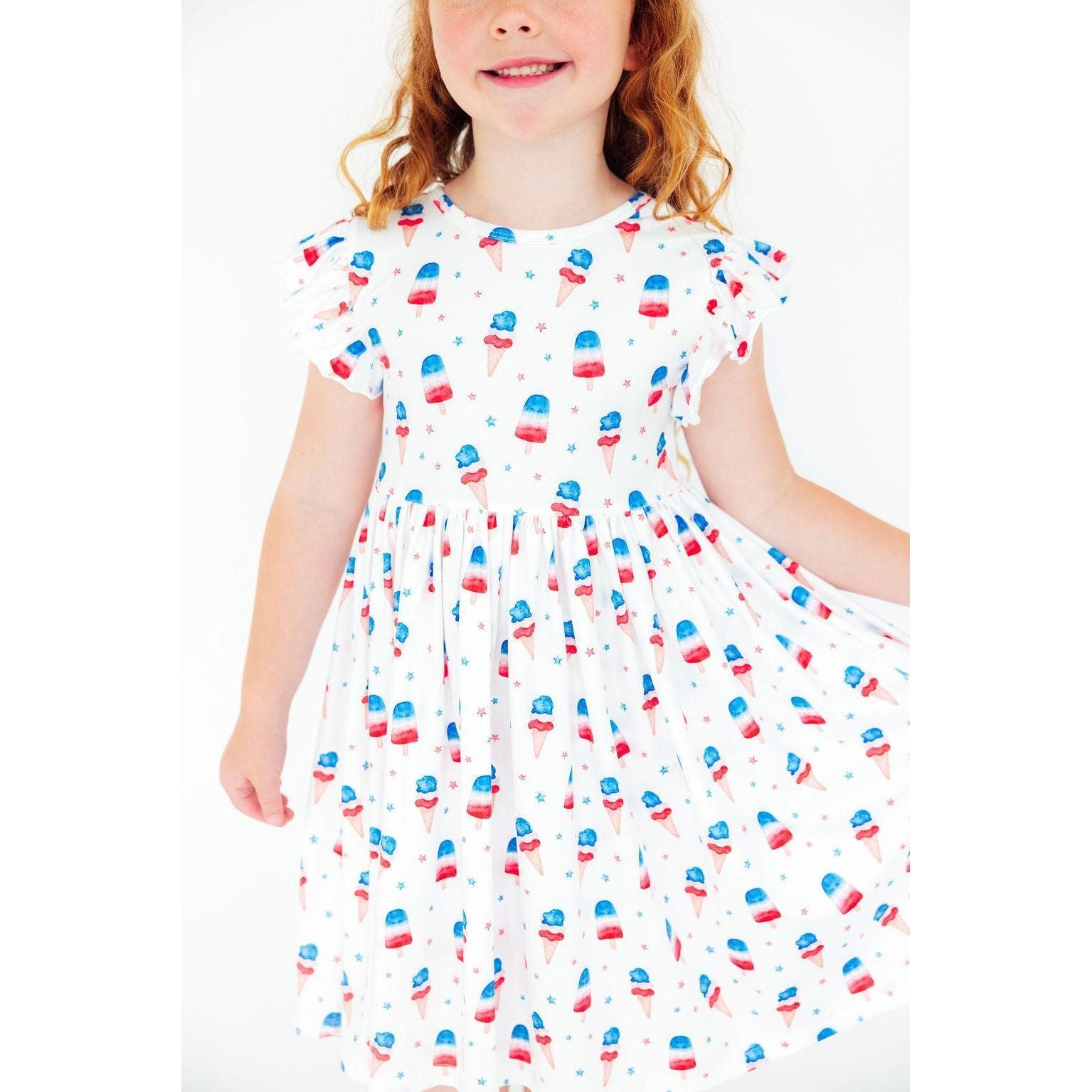 Summer Sweets Flutter Sleeve Twirl Dress