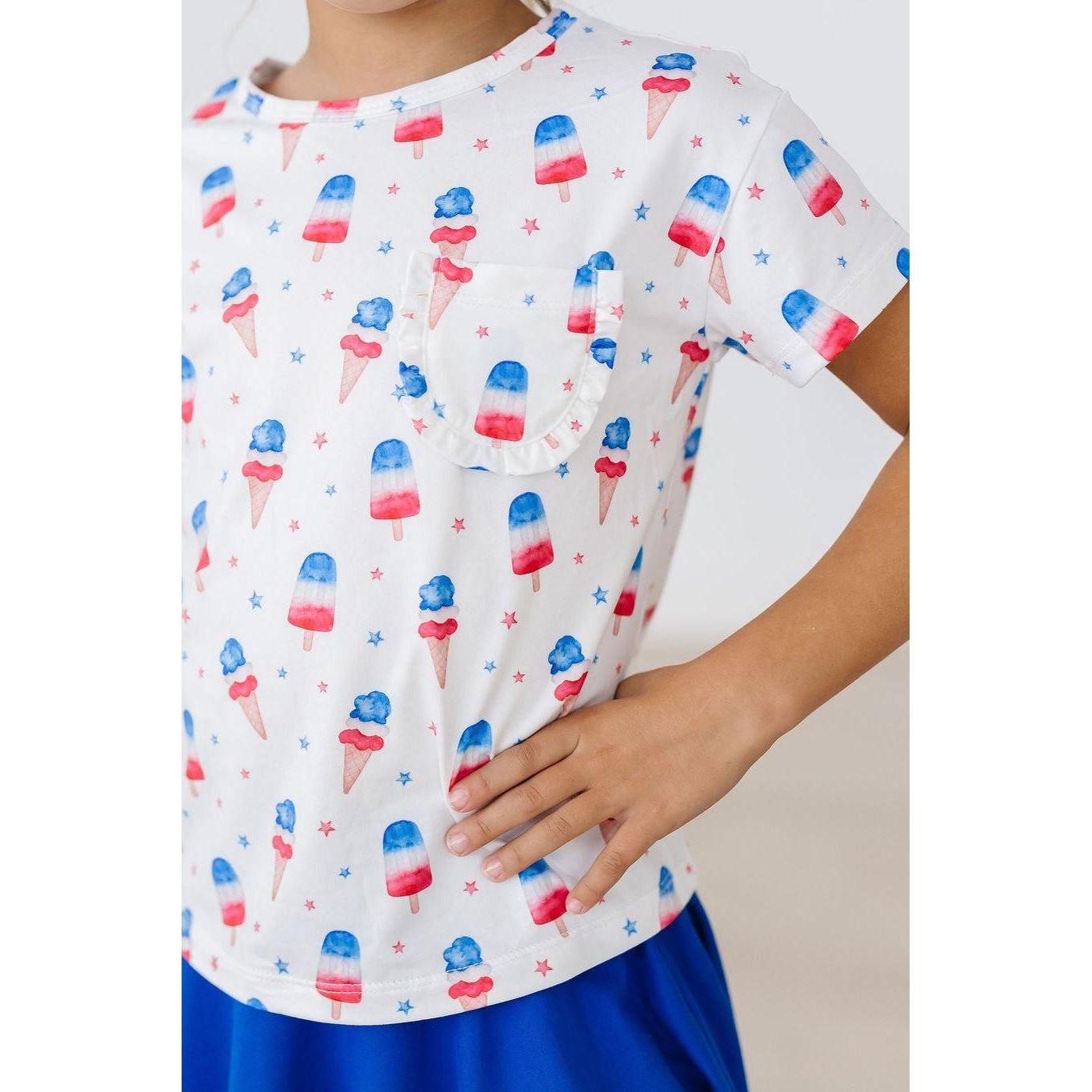 Summer Sweets Ruffle Pocket Tee