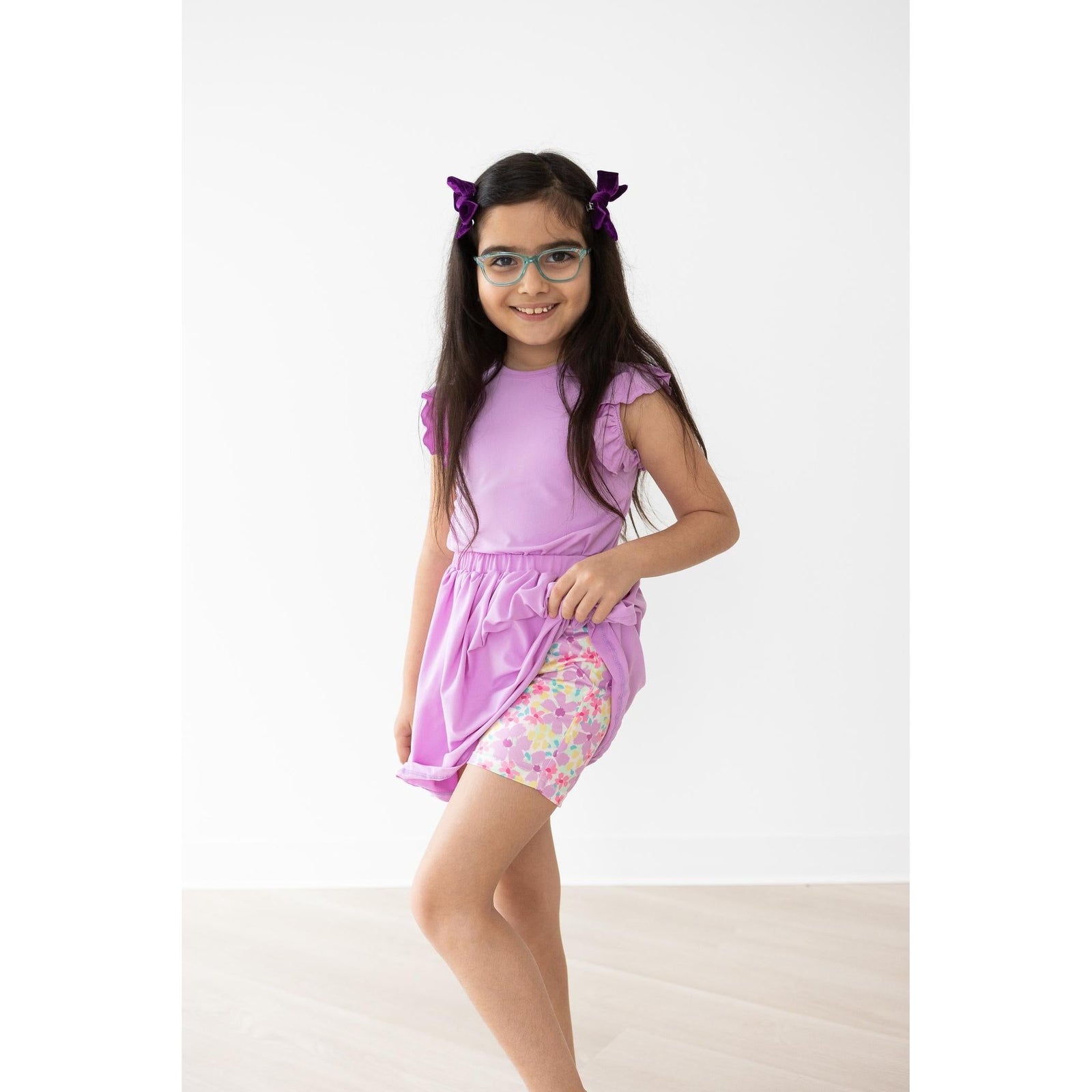 Summer Watercolor Twirl Shorts
