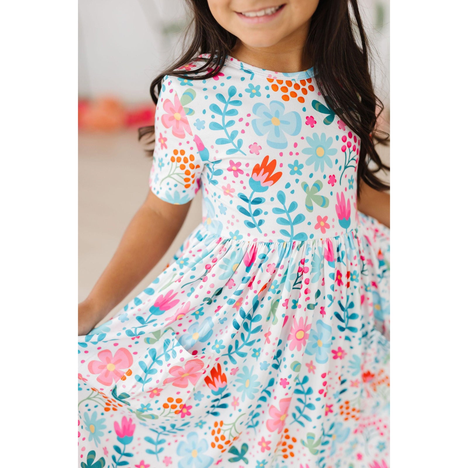 Sunlit Garden S/S Pocket Twirl Dress