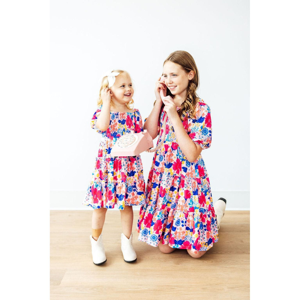 Sunshine Garden Smocked Ruffle Dress