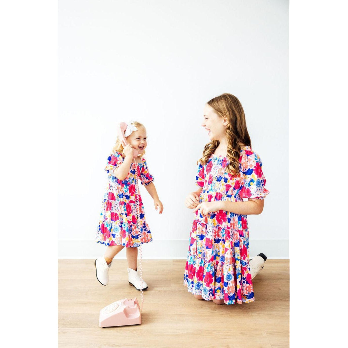 Sunshine Garden Smocked Ruffle Dress