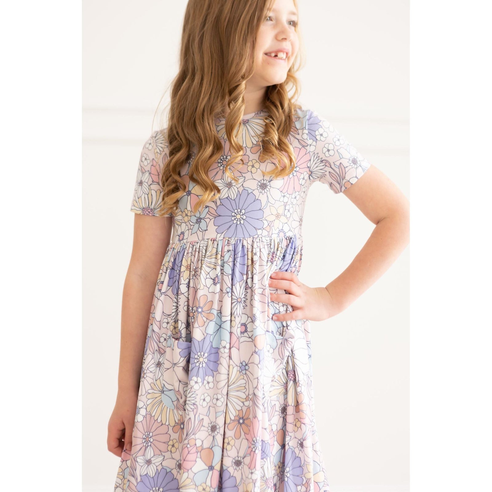 Sweet Escape Floral S/S Pocket Twirl Dress