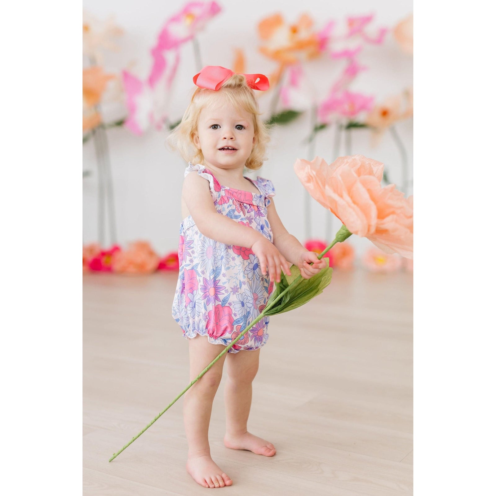 Sweet Springtime Ruffle Cross Back Romper
