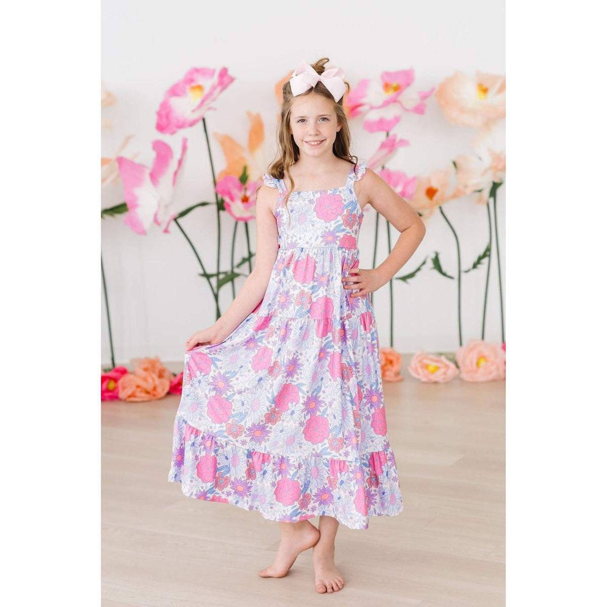 Sweet Springtime Ruffle Maxi Dress