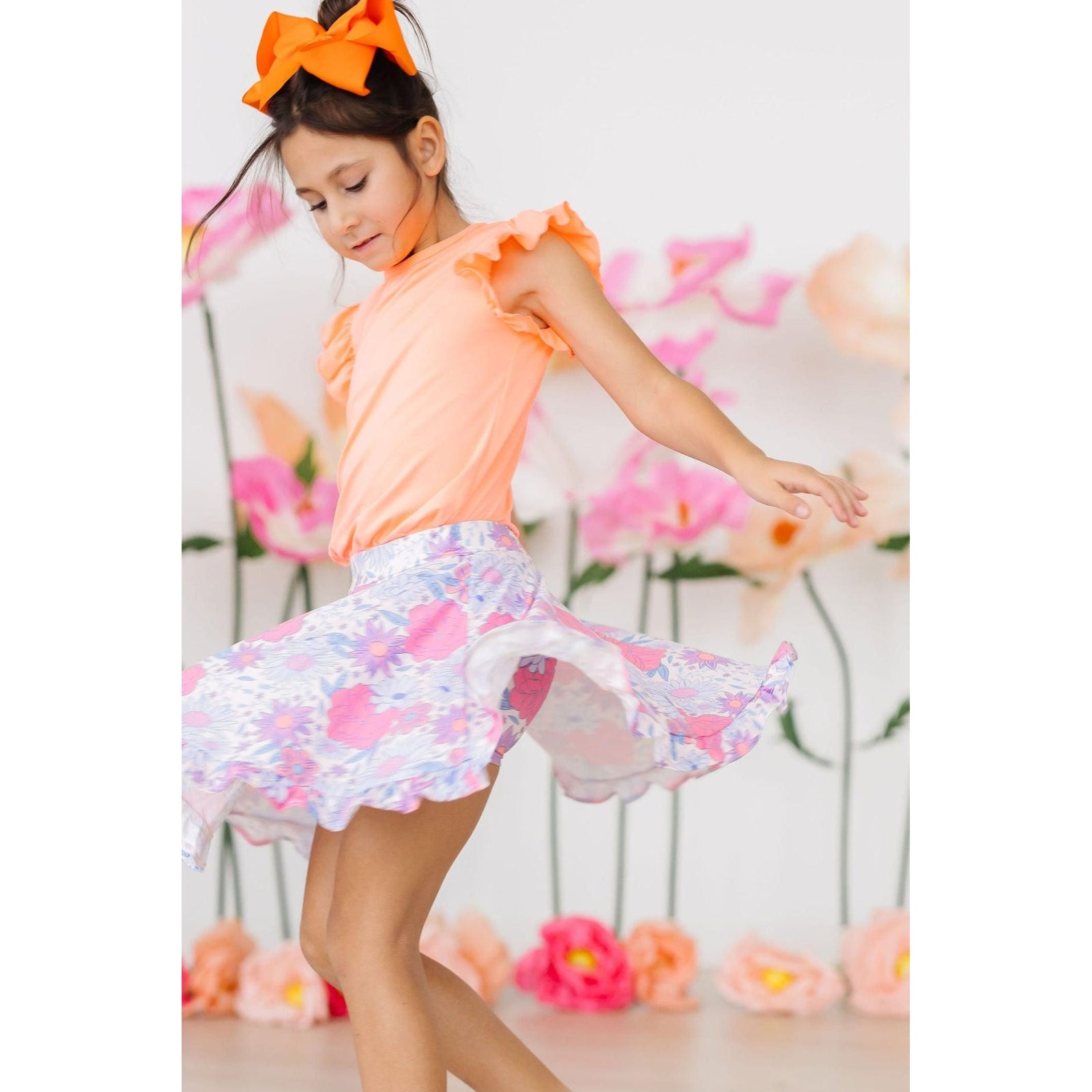 Sweet Springtime Ruffle Twirl Skort