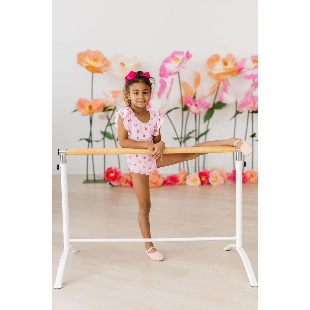 Sweet Strawberries S/S Flutter Sleeve Leotard