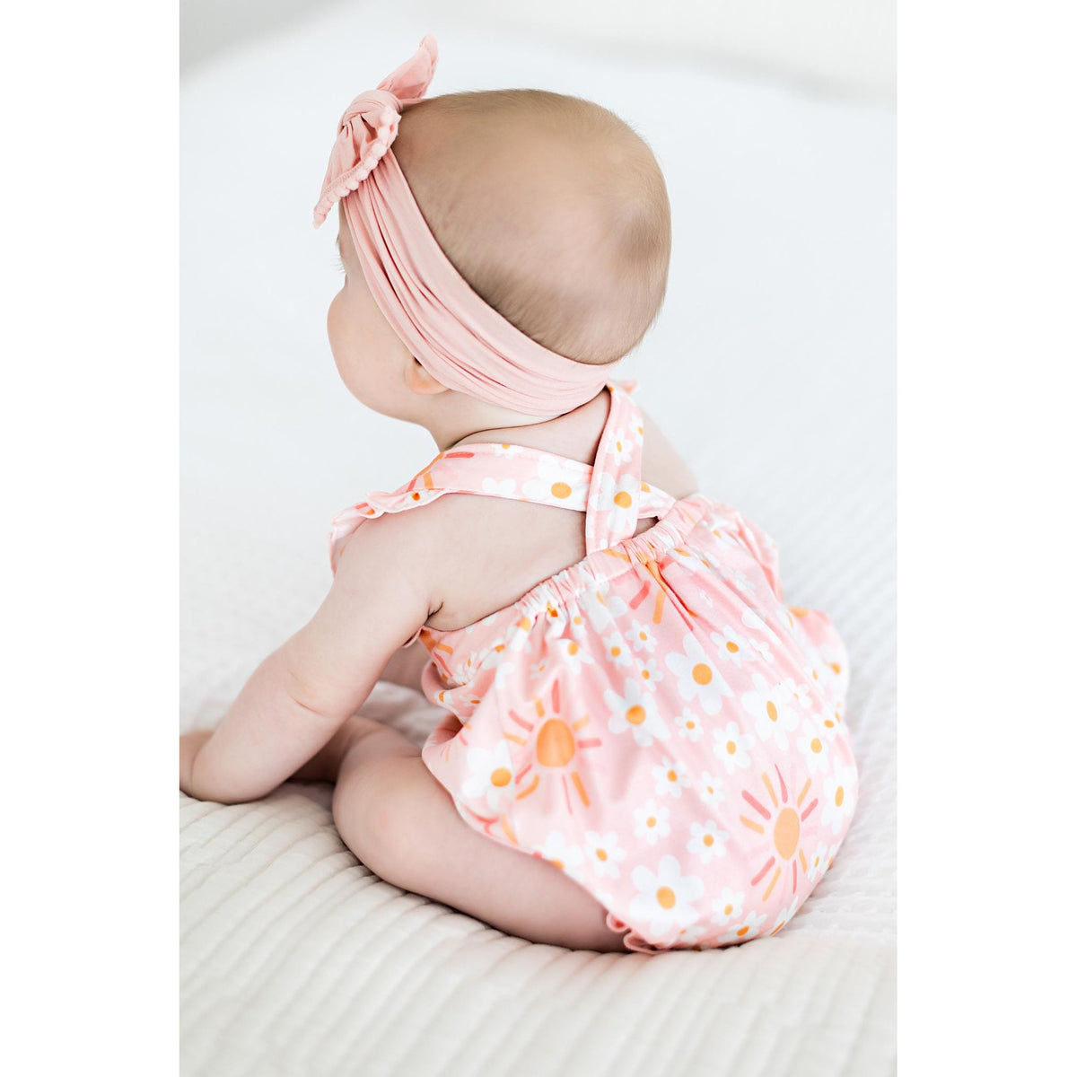 Sweet & Sunny Ruffle Cross Back Romper