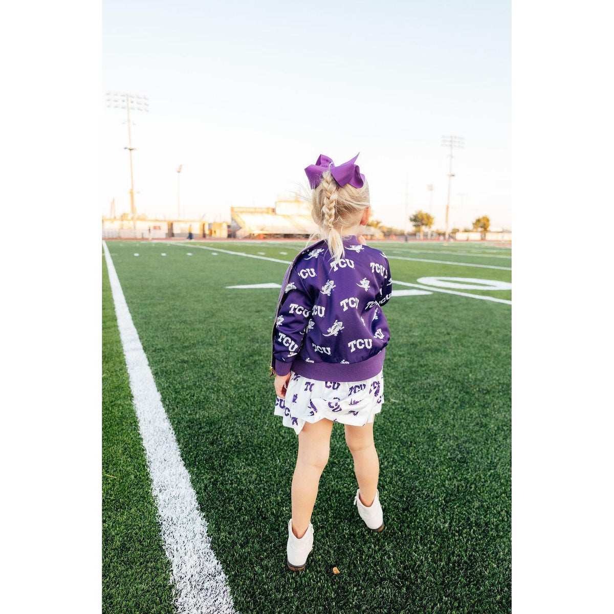 TCU Purple Frog Satin Jacket